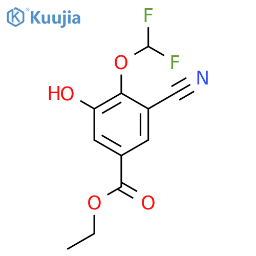 Ethyl 3-cyano-4-difluoromethoxy-5-hydroxybenzoate structure