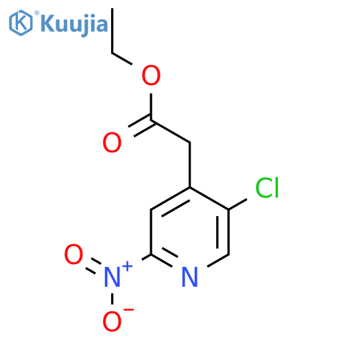Ethyl 5-chloro-2-nitropyridine-4-acetate structure