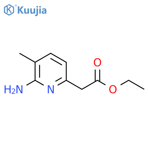 Ethyl 2-amino-3-methylpyridine-6-acetate structure