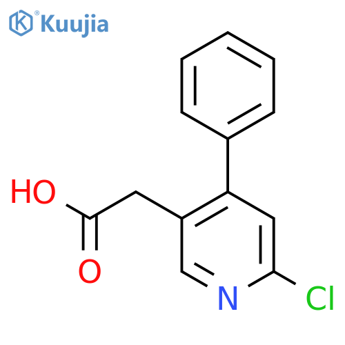 2-Chloro-4-phenylpyridine-5-acetic acid structure