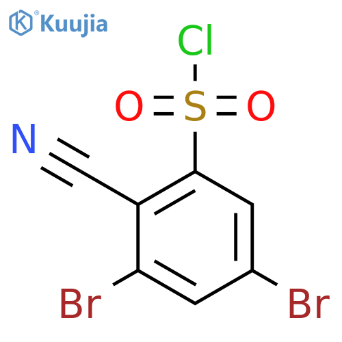 2-Cyano-3,5-dibromobenzenesulfonyl chloride structure
