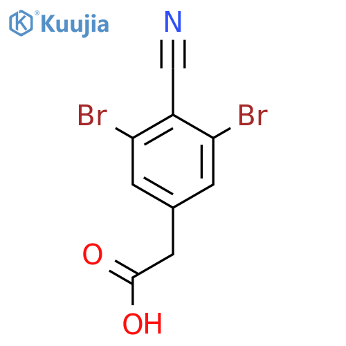 4-Cyano-3,5-dibromophenylacetic acid structure