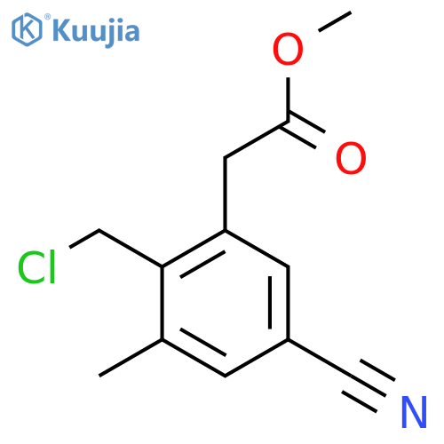 Methyl 2-chloromethyl-5-cyano-3-methylphenylacetate structure