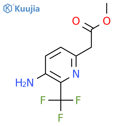 Methyl 3-amino-2-(trifluoromethyl)pyridine-6-acetate structure