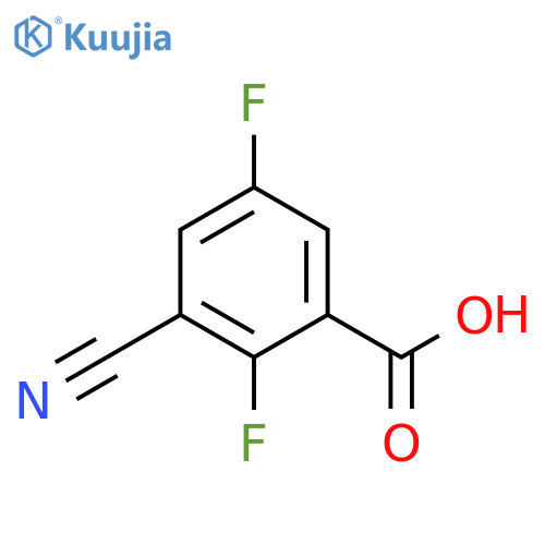 Benzoic acid, 3-cyano-2,5-difluoro- structure