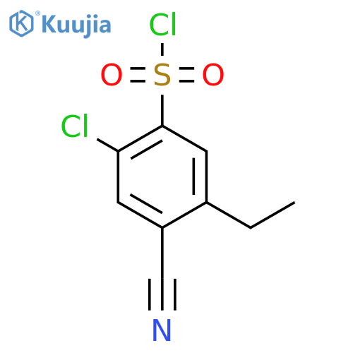 2-Chloro-4-cyano-5-ethylbenzenesulfonyl chloride structure
