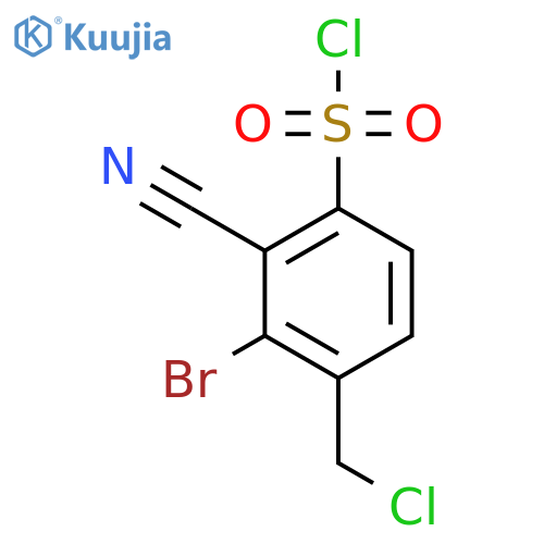 3-Bromo-4-chloromethyl-2-cyanobenzenesulfonyl chloride structure