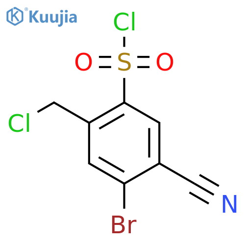 4-Bromo-2-chloromethyl-5-cyanobenzenesulfonyl chloride structure