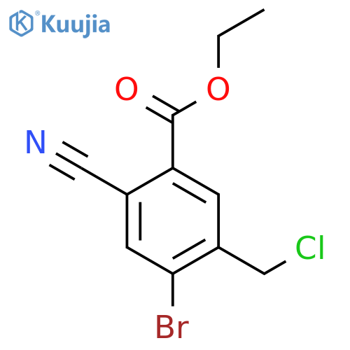 Ethyl 4-bromo-5-chloromethyl-2-cyanobenzoate structure