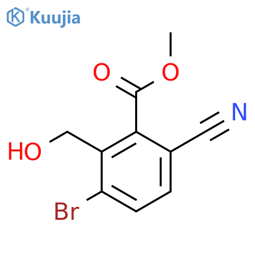Methyl 3-bromo-6-cyano-2-(hydroxymethyl)benzoate structure