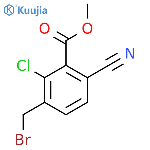 Methyl 3-bromomethyl-2-chloro-6-cyanobenzoate structure