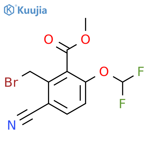 Methyl 2-bromomethyl-3-cyano-6-(difluoromethoxy)benzoate structure