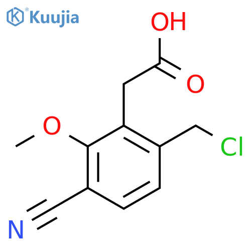 6-Chloromethyl-3-cyano-2-methoxyphenylacetic acid structure
