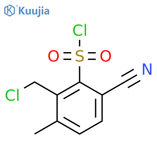 2-Chloromethyl-6-cyano-3-methylbenzenesulfonyl chloride structure