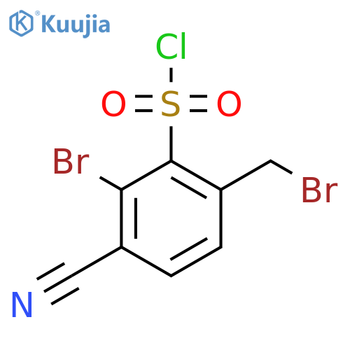 2-Bromo-6-bromomethyl-3-cyanobenzenesulfonyl chloride structure