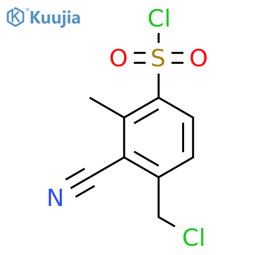 4-Chloromethyl-3-cyano-2-methylbenzenesulfonyl chloride structure