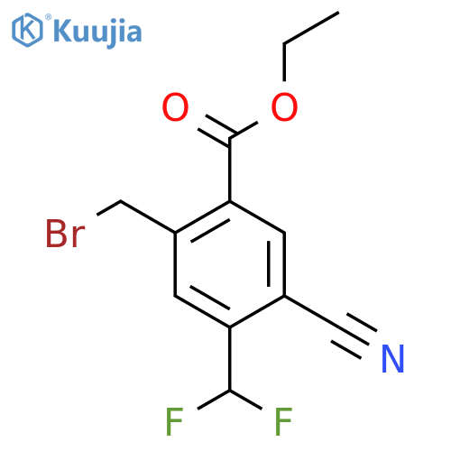 Ethyl 2-bromomethyl-5-cyano-4-(difluoromethyl)benzoate structure