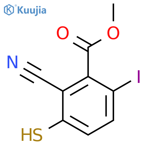 Methyl 2-cyano-6-iodo-3-mercaptobenzoate structure