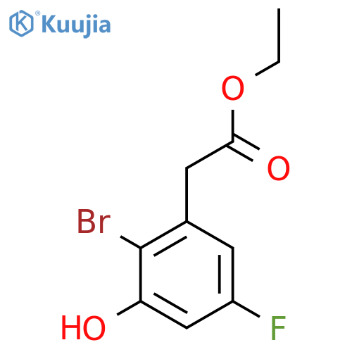 Ethyl 2-bromo-5-fluoro-3-hydroxyphenylacetate structure