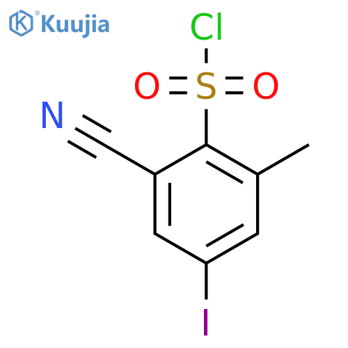 2-Cyano-4-iodo-6-methylbenzenesulfonyl chloride structure