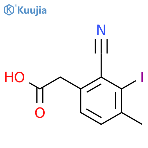 2-Cyano-3-iodo-4-methylphenylacetic acid structure
