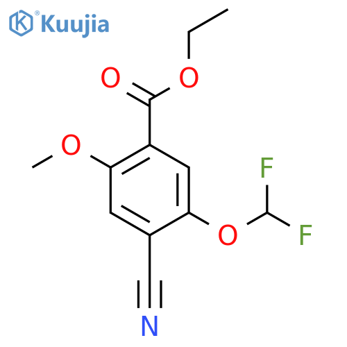 Ethyl 4-cyano-5-difluoromethoxy-2-methoxybenzoate structure