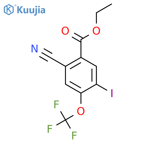 Ethyl 2-cyano-5-iodo-4-(trifluoromethoxy)benzoate structure