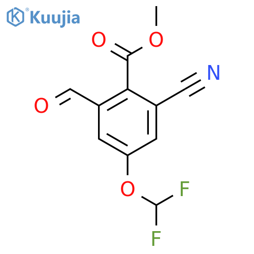 Methyl 2-cyano-4-difluoromethoxy-6-formylbenzoate structure