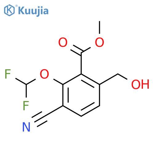 Methyl 3-cyano-2-difluoromethoxy-6-(hydroxymethyl)benzoate structure