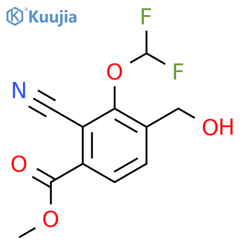 Methyl 2-cyano-3-difluoromethoxy-4-(hydroxymethyl)benzoate structure