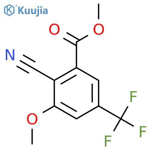 Methyl 2-cyano-3-methoxy-5-(trifluoromethyl)benzoate structure