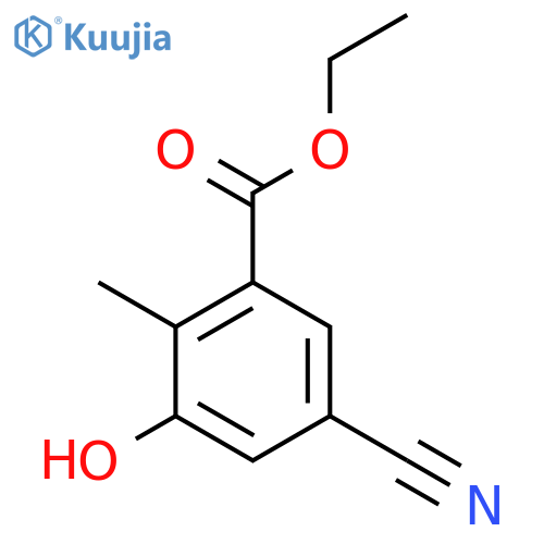Ethyl 5-cyano-3-hydroxy-2-methylbenzoate structure