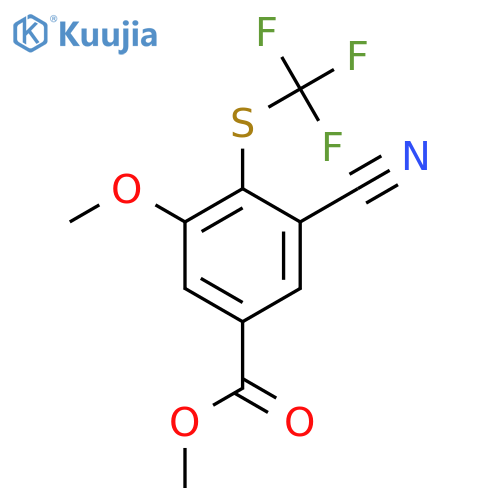 Methyl 3-cyano-5-methoxy-4-(trifluoromethylthio)benzoate structure