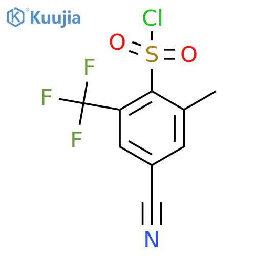 4-Cyano-2-methyl-6-(trifluoromethyl)benzenesulfonyl chloride structure