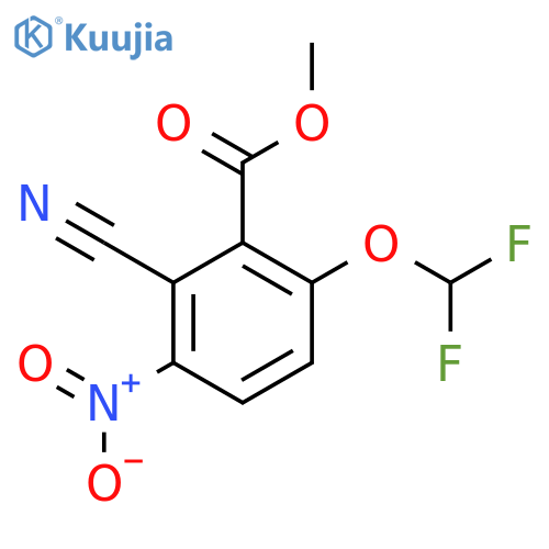 Methyl 2-cyano-6-difluoromethoxy-3-nitrobenzoate structure