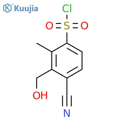 4-Cyano-3-hydroxymethyl-2-methylbenzenesulfonyl chloride structure