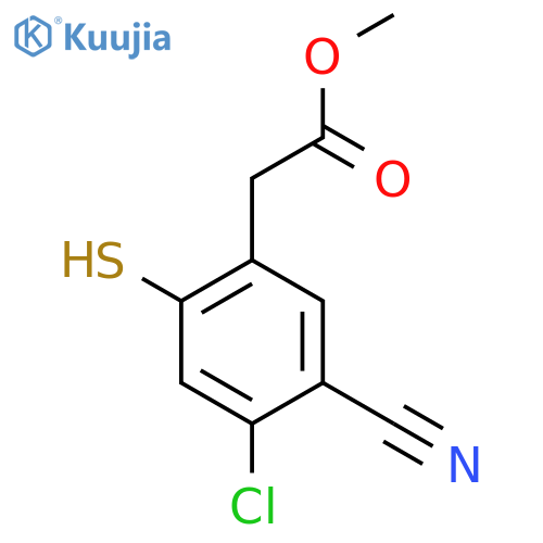 Methyl 4-chloro-5-cyano-2-mercaptophenylacetate structure