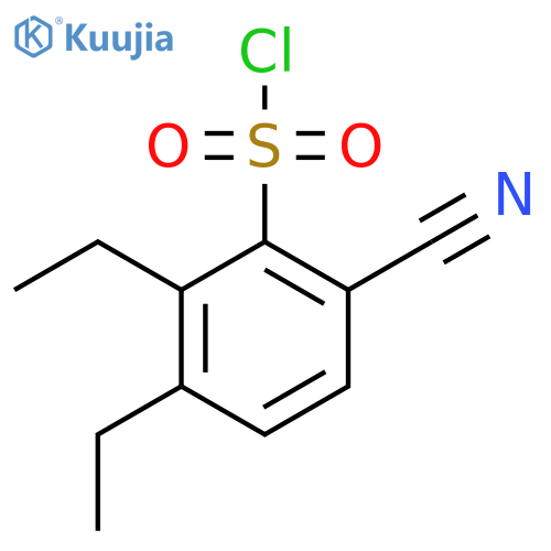 6-Cyano-2,3-diethylbenzenesulfonyl chloride structure