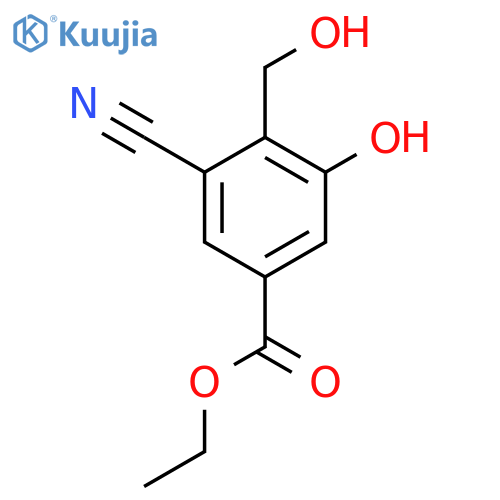 Ethyl 3-cyano-5-hydroxy-4-(hydroxymethyl)benzoate structure