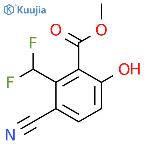 Methyl 3-cyano-2-difluoromethyl-6-hydroxybenzoate structure