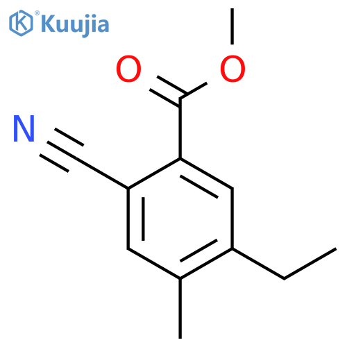Methyl 2-cyano-5-ethyl-4-methylbenzoate structure