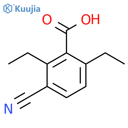 3-Cyano-2,6-diethylbenzoic acid structure