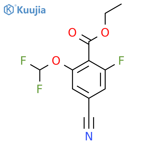 Ethyl 4-cyano-2-difluoromethoxy-6-fluorobenzoate structure