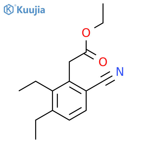 Ethyl 6-cyano-2,3-diethylphenylacetate structure