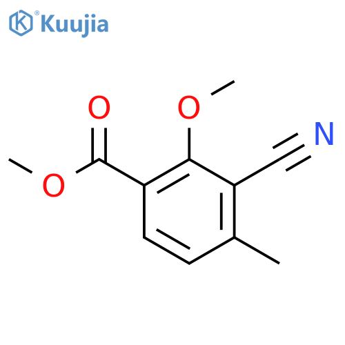 Methyl 3-cyano-2-methoxy-4-methylbenzoate structure
