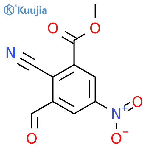 Methyl 2-cyano-3-formyl-5-nitrobenzoate structure