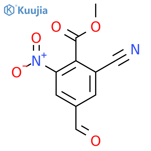 Methyl 2-cyano-4-formyl-6-nitrobenzoate structure