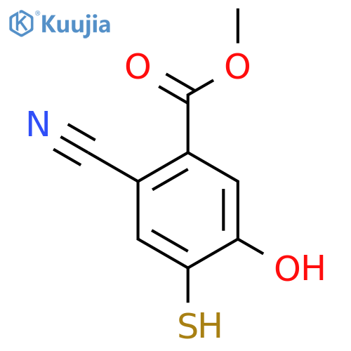 Methyl 2-cyano-5-hydroxy-4-mercaptobenzoate structure