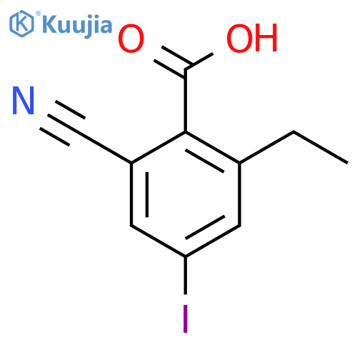 2-Cyano-6-ethyl-4-iodobenzoic acid structure