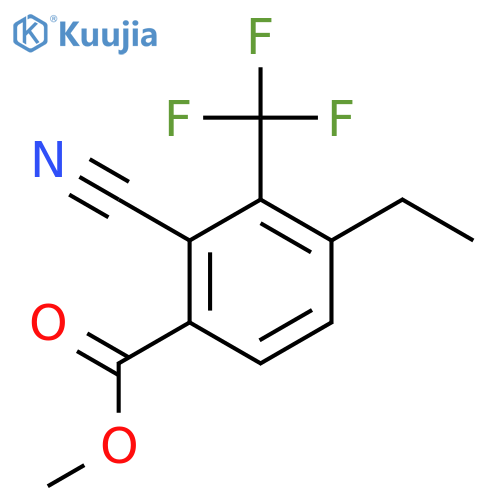 Methyl 2-cyano-4-ethyl-3-(trifluoromethyl)benzoate structure